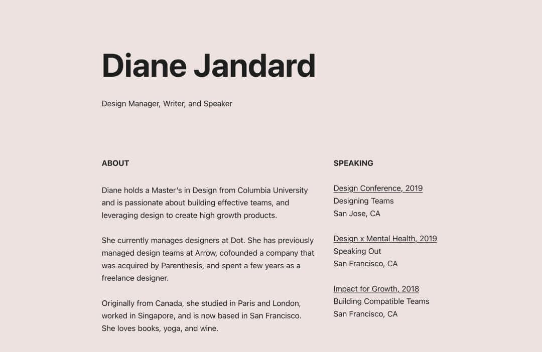 website example